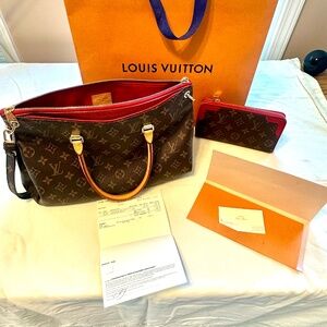 LOUIS VUITTON Z. Wallet & Pallas MNG Cerise Purse - A+ Cond. Orig Receipt/Bag